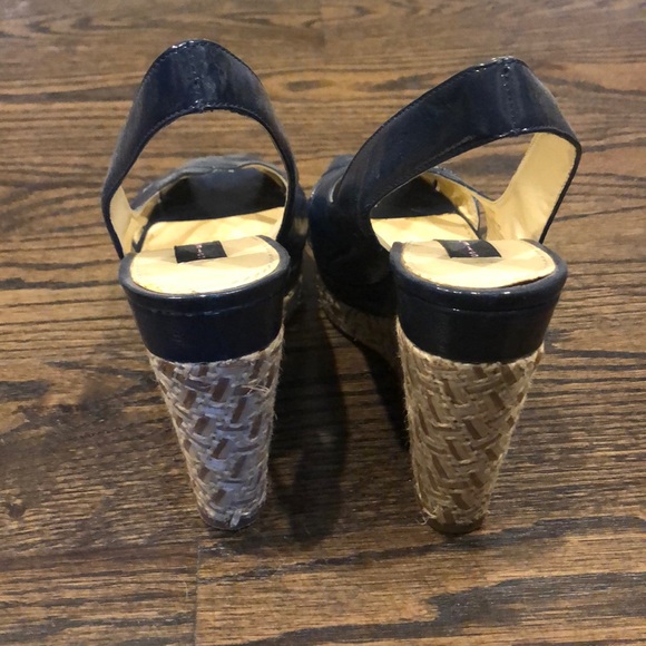 Steven navy patent woven platforms - Picture 3 of 4